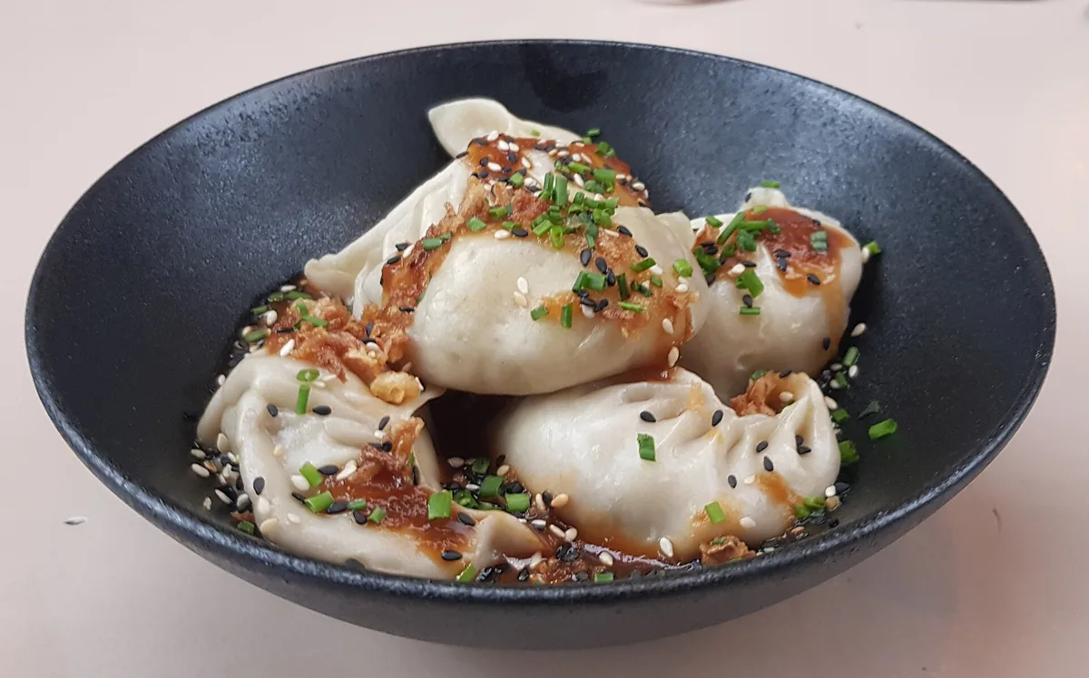 Gedämpfte chinesische Dumplings, wie sie beim Xi'an-Dumpling-Bankett serviert werden